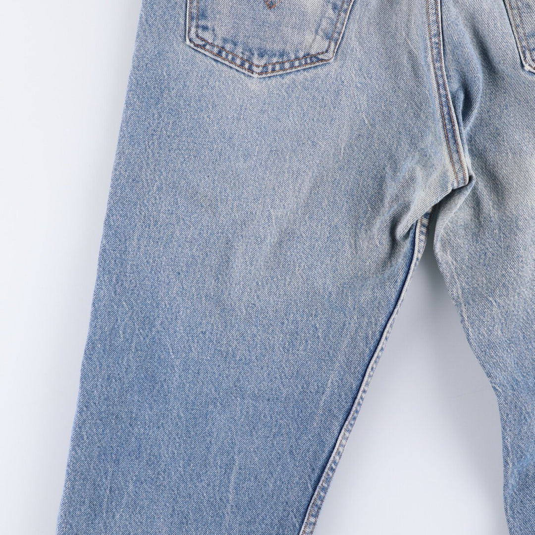 90'S Levi's 505 Regular Fit Straight Leg Tapered Denim Pants with Orange Tab, Made in USA, Men's Size 36 cotton blue type Vintage Second Hand