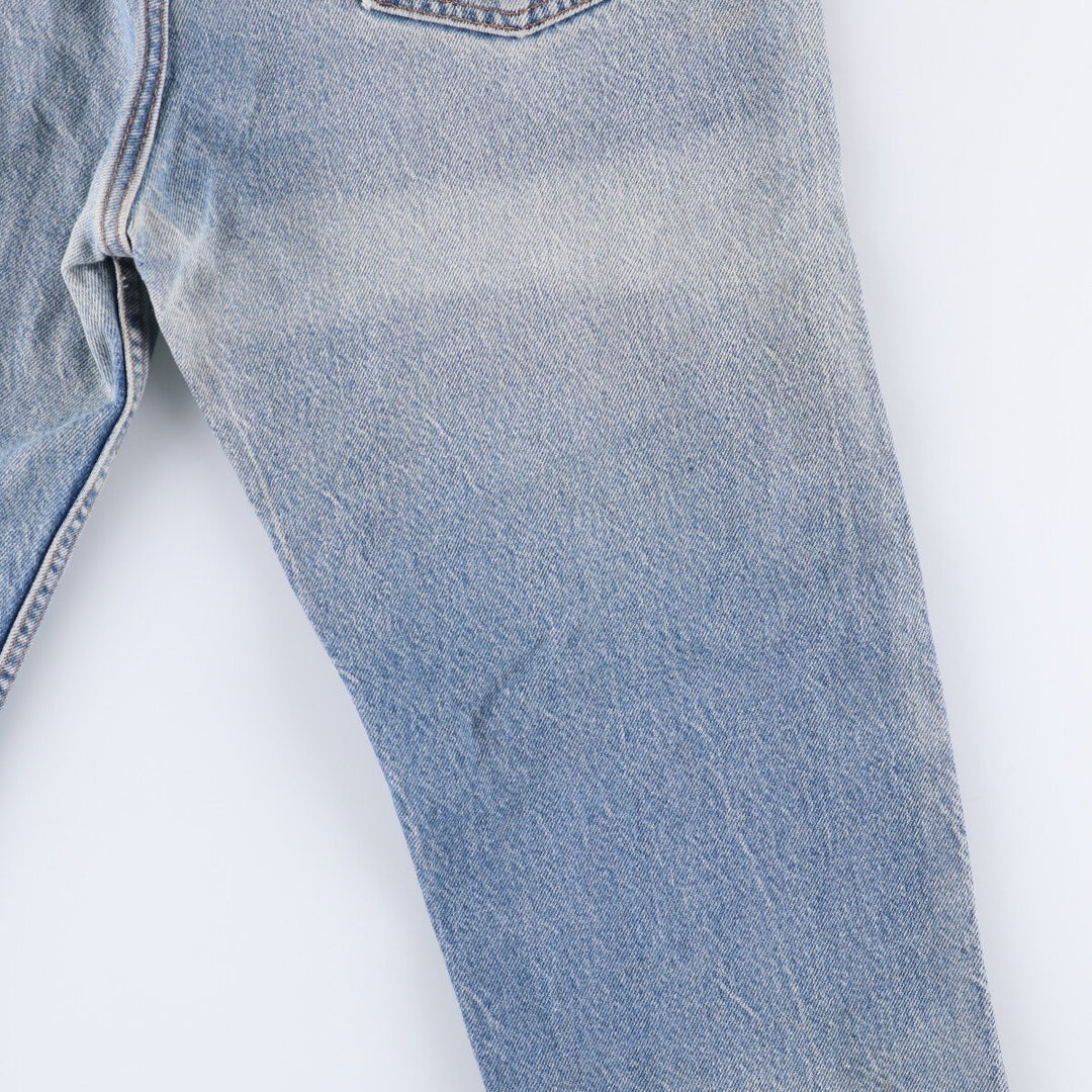 90'S Levi's 505 Regular Fit Straight Leg Tapered Denim Pants with Orange Tab, Made in USA, Men's Size 36 cotton blue type Vintage Second Hand