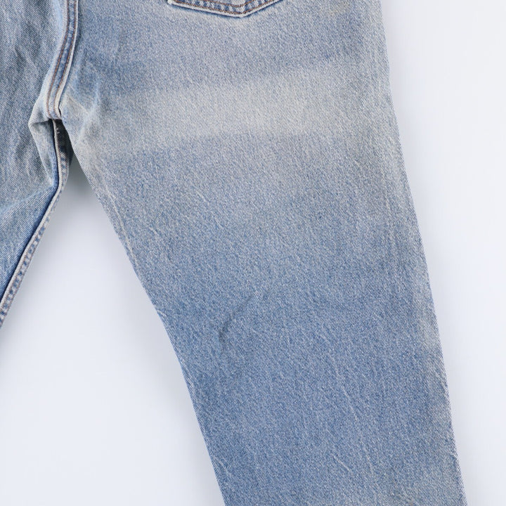 90'S Levi's 505 Regular Fit Straight Leg Tapered Denim Pants with Orange Tab, Made in USA, Men's Size 36 cotton blue type Vintage Second Hand