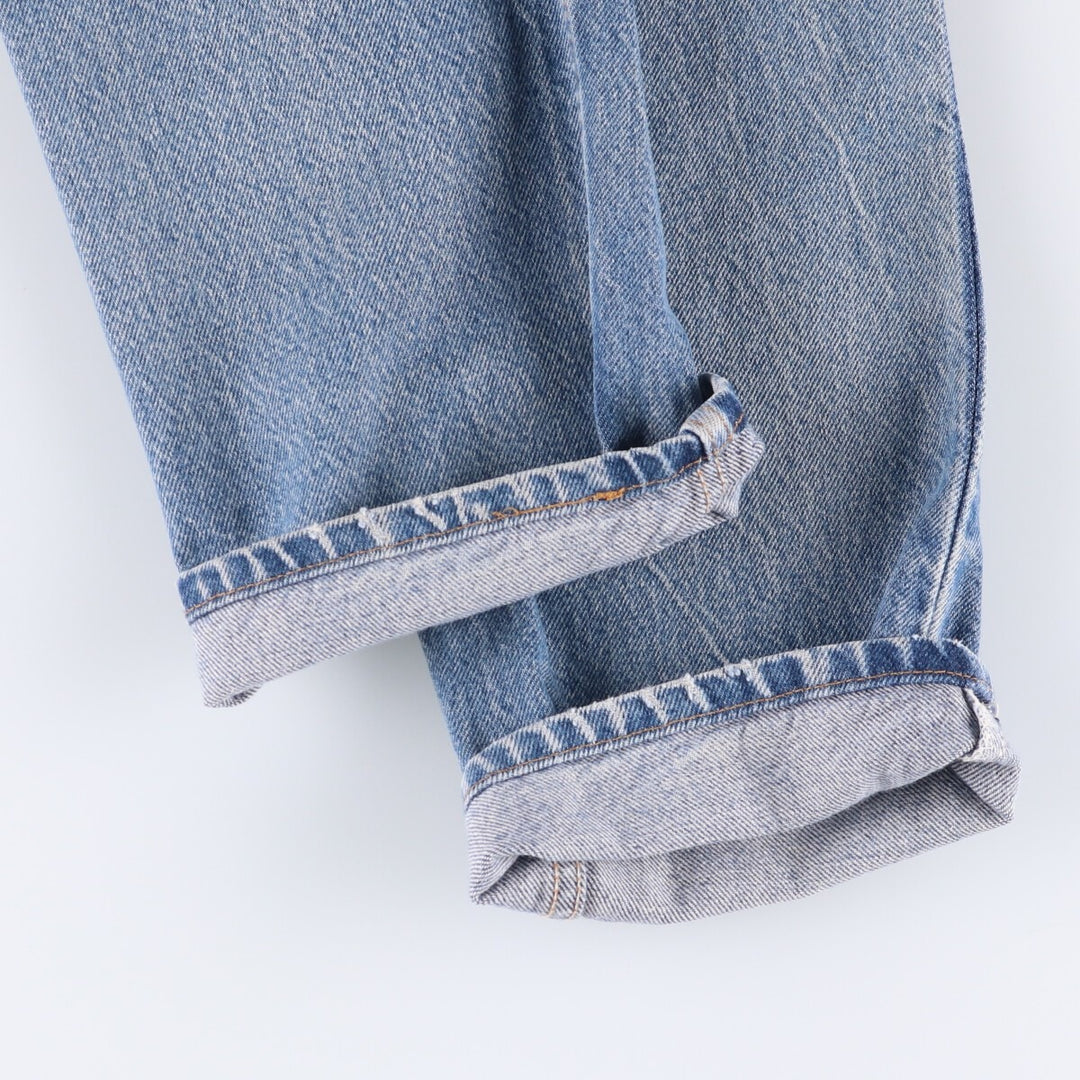 90'S Levi's 505 Regular Fit Straight Leg Tapered Denim Pants with Orange Tab, Made in USA, Men's Size 36 cotton blue type Vintage Second Hand