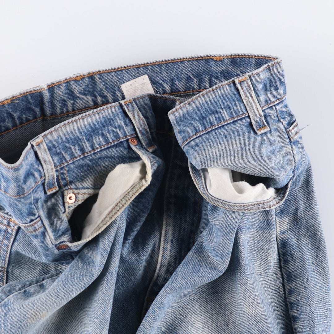 90'S Levi's 505 Regular Fit Straight Leg Tapered Denim Pants with Orange Tab, Made in USA, Men's Size 36 cotton blue type Vintage Second Hand