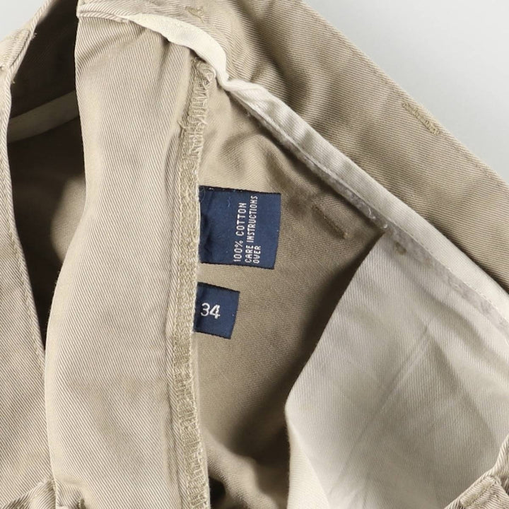 Ralph Lauren POLO by Ralph Lauren TYLER SHORT Two-pleat chino shorts, short pants, men's size W34 cotton Beige type Vintage Second Hand