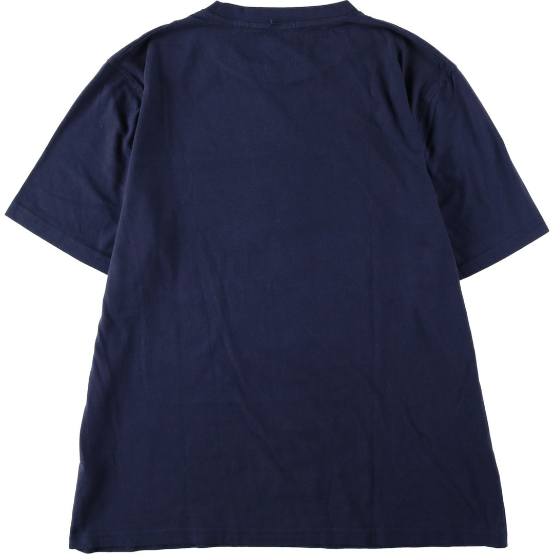 PEANUTS Charlie Brown Character Print T-Shirt (Men's Size M) cotton navy blue type Vintage Second Hand
