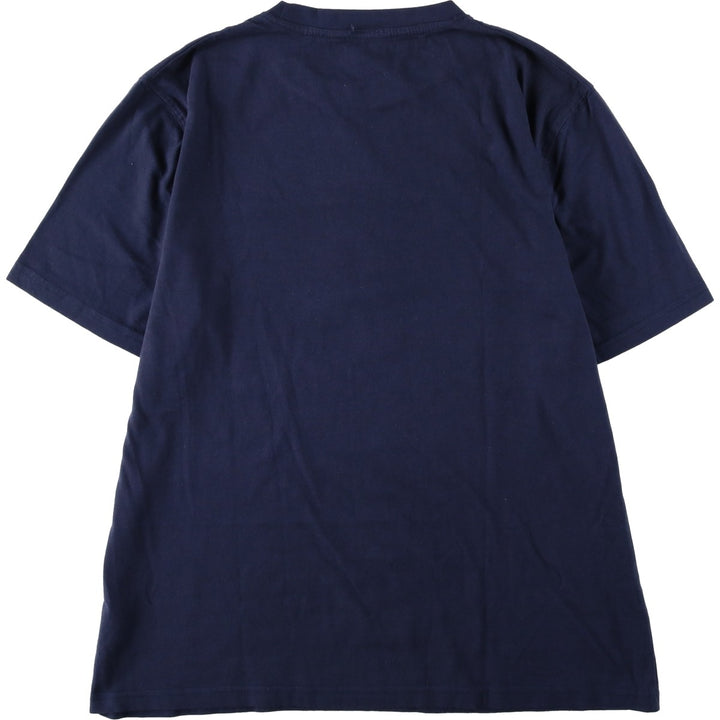 PEANUTS Charlie Brown Character Print T-Shirt (Men's Size M) cotton navy blue type Vintage Second Hand