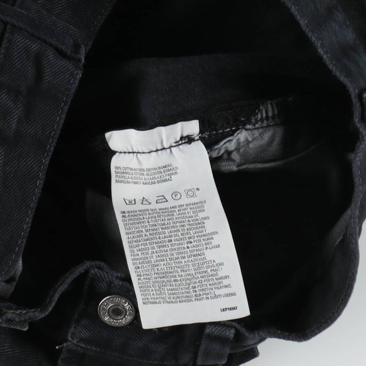 Levi's 501 0165 Euro Model Black Denim Straight Leg Jeans, Made in Spain, Men's Size W30 (approx.) cotton black type Vintage Second Hand