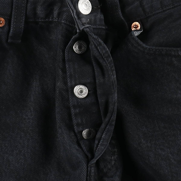 Levi's 501 0165 Euro Model Black Denim Straight Leg Jeans, Made in Spain, Men's Size W30 (approx.) cotton black type Vintage Second Hand