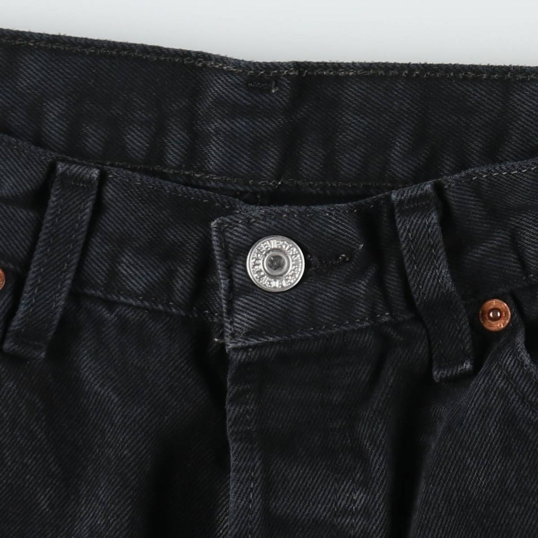 Levi's 501 0165 Euro Model Black Denim Straight Leg Jeans, Made in Spain, Men's Size W30 (approx.) cotton black type Vintage Second Hand