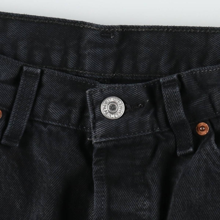 Levi's 501 0165 Euro Model Black Denim Straight Leg Jeans, Made in Spain, Men's Size W30 (approx.) cotton black type Vintage Second Hand