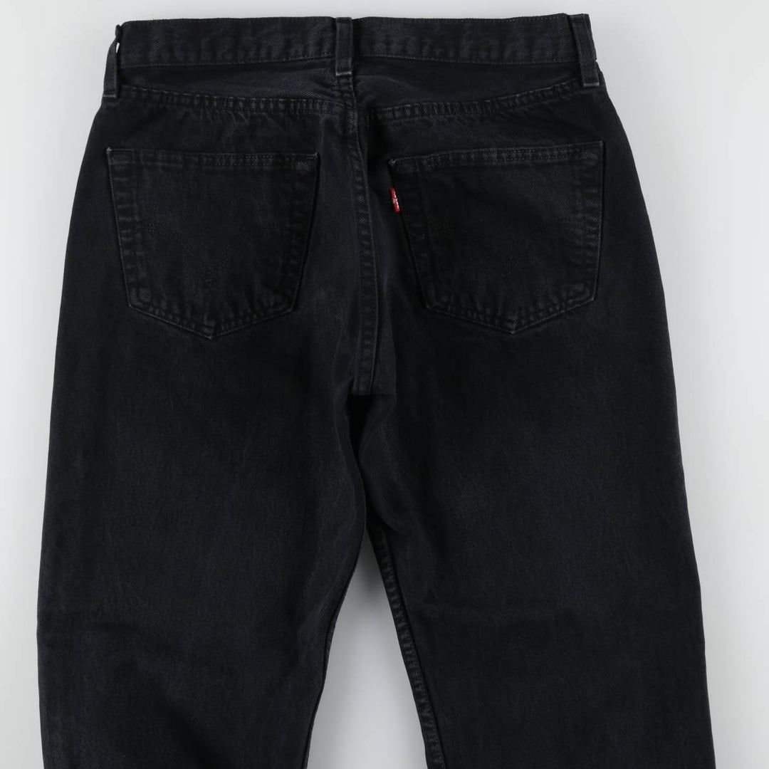 Levi's 501 0165 Euro Model Black Denim Straight Leg Jeans, Made in Spain, Men's Size W30 (approx.) cotton black type Vintage Second Hand