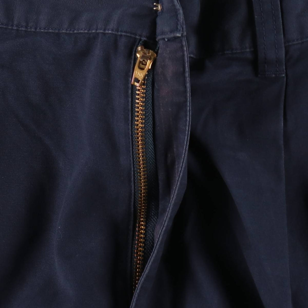 2000'S Eddie Bauer Two-Pleat Chino Shorts, Men's Size W36 (approx.) cotton navy blue type Vintage Second Hand