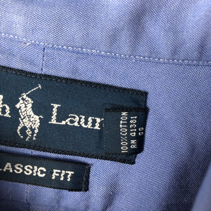 Ralph Lauren Classic Fit Long Sleeve Button Down Shirt Men's XL cotton blue type Vintage Second Hand