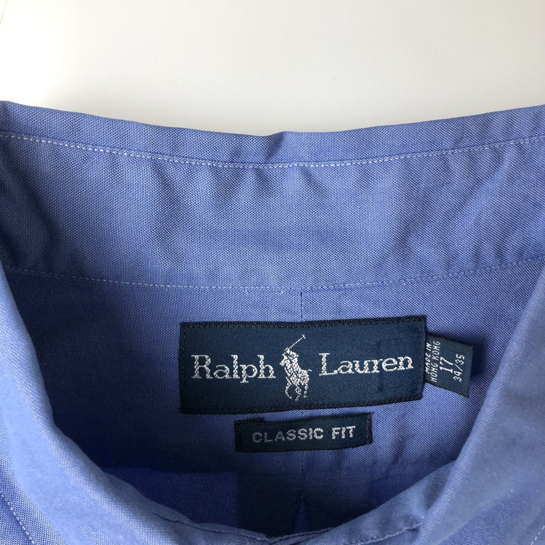 Ralph Lauren Classic Fit Long Sleeve Button Down Shirt Men's XL cotton blue type Vintage Second Hand