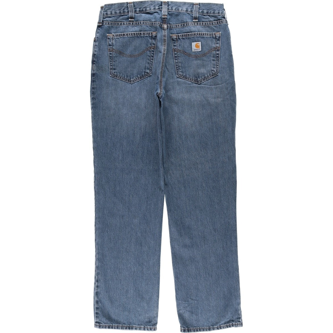 Carhartt Relaxed Fit Tapered Denim Pants for Men, W33 equivalent cotton blue type Vintage Second Hand