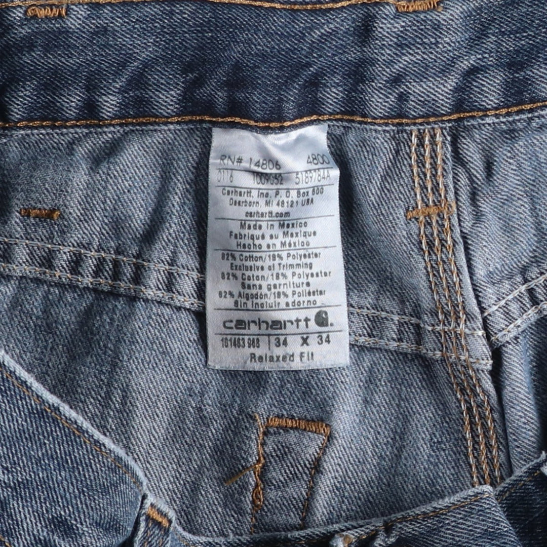 Carhartt Relaxed Fit Tapered Denim Pants for Men, W33 equivalent cotton blue type Vintage Second Hand