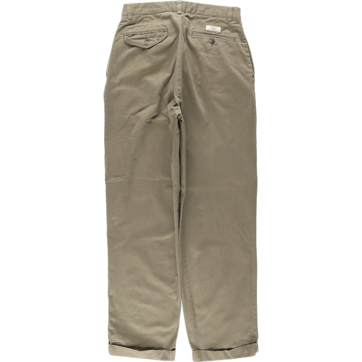 Ralph Lauren POLO by Ralph Lauren HAMMOND PANT, two-pleat chino pants, men's, w31 equivalent cotton Khaki type Vintage Second Hand