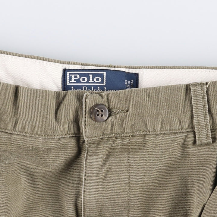 Ralph Lauren POLO by Ralph Lauren HAMMOND PANT, two-pleat chino pants, men's, w31 equivalent cotton Khaki type Vintage Second Hand