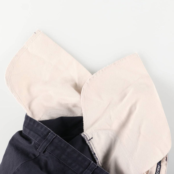 Vintage Ralph Lauren POLO GOLF two-pleat chino pants, men's size W34. cotton navy blue type Vintage Second Hand
