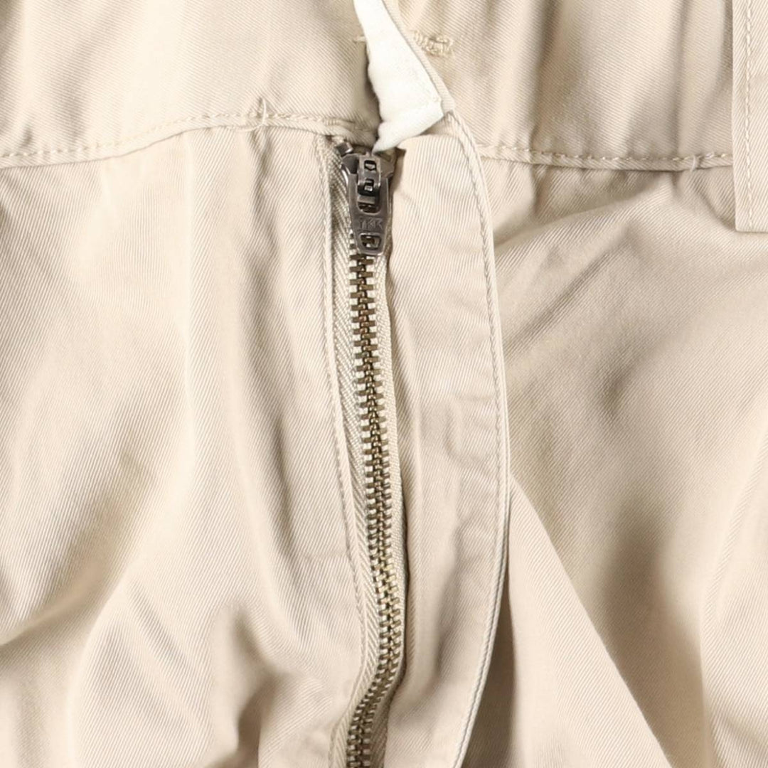 Ralph Lauren POLO by Ralph Lauren HAMMOND PANT, two-pleat chino pants, men's w36 equivalent cotton ivory Vintage Second Hand