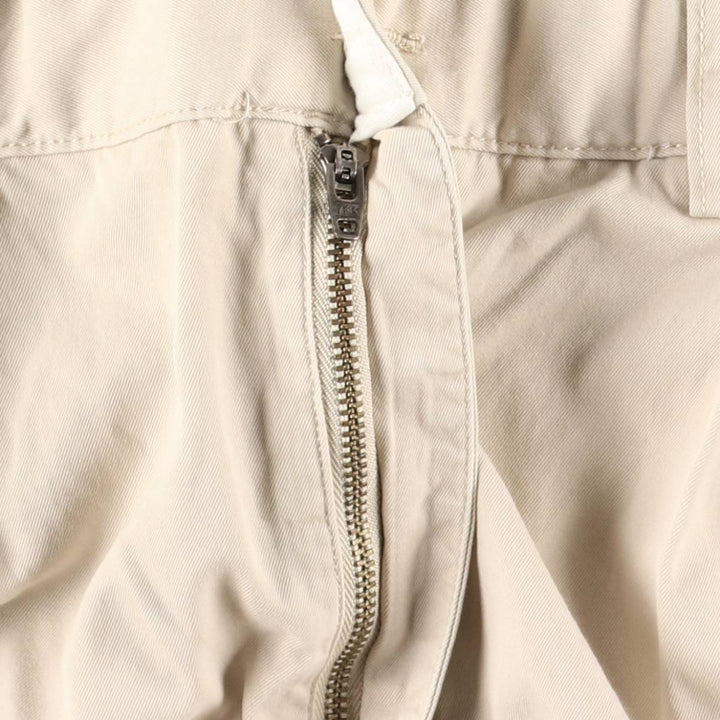 Ralph Lauren POLO by Ralph Lauren HAMMOND PANT, two-pleat chino pants, men's w36 equivalent cotton ivory Vintage Second Hand