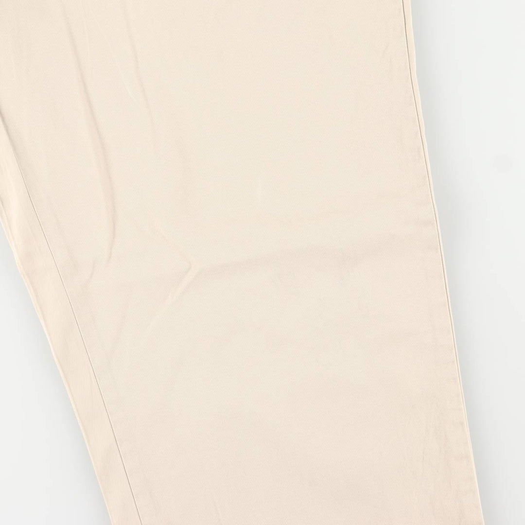 Ralph Lauren POLO by Ralph Lauren HAMMOND PANT, two-pleat chino pants, men's w36 equivalent cotton ivory Vintage Second Hand