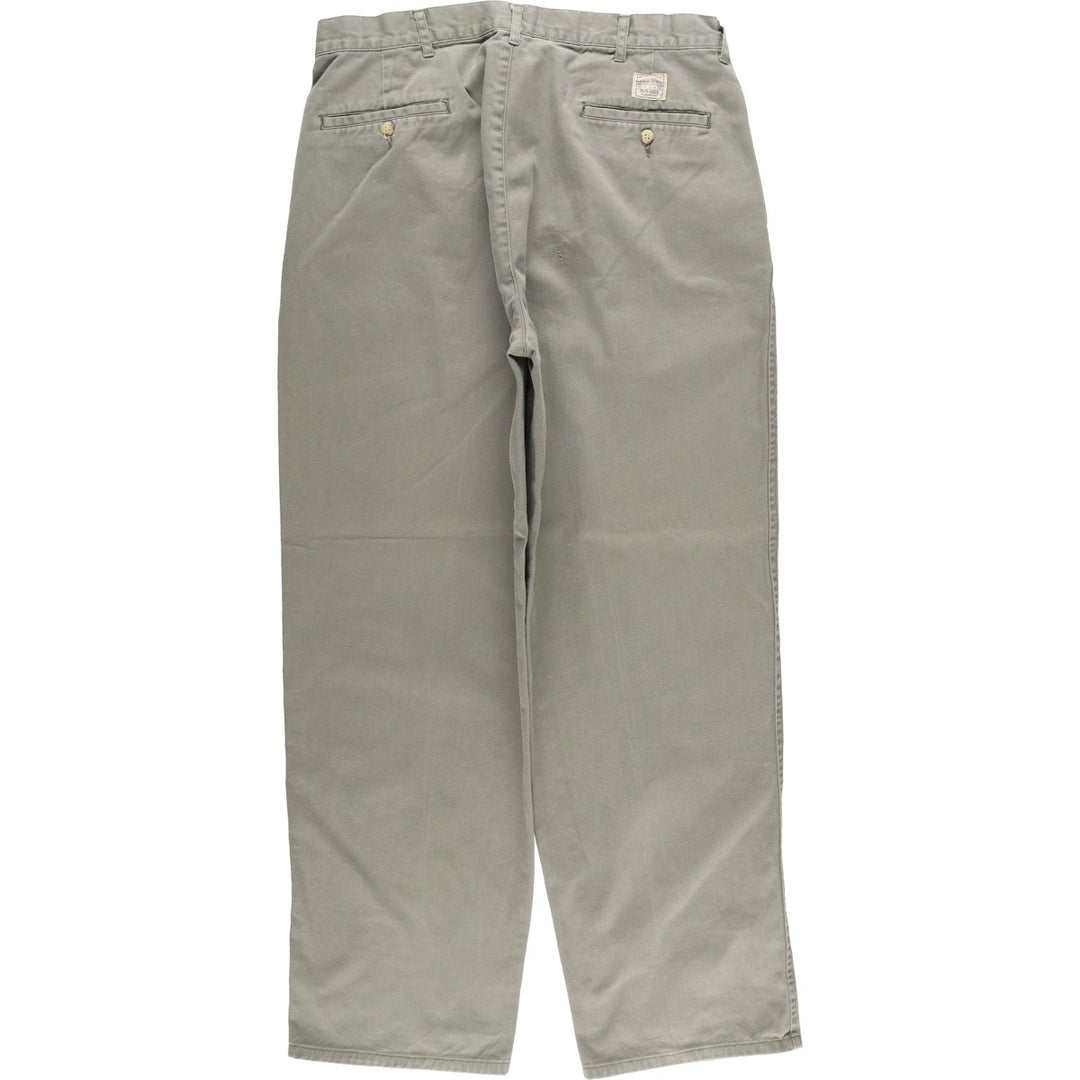 Ralph Lauren POLO by Ralph Lauren Two-pleat Chino Pants for Men, W34 equivalent cotton gray type Vintage Second Hand