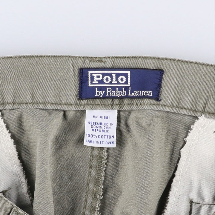 Ralph Lauren POLO by Ralph Lauren Two-pleat Chino Pants for Men, W34 equivalent cotton gray type Vintage Second Hand