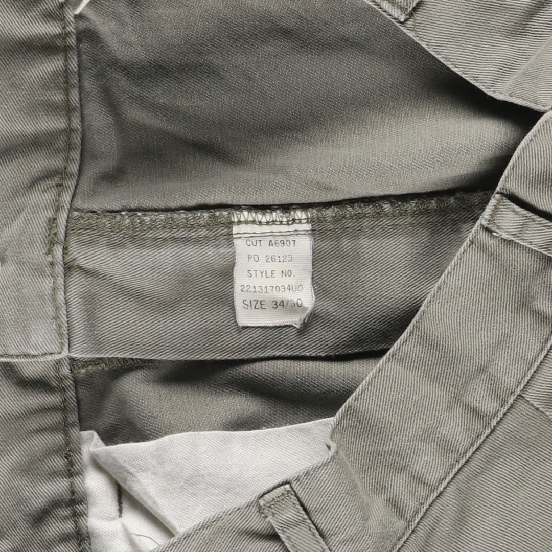 Ralph Lauren POLO by Ralph Lauren Two-pleat Chino Pants for Men, W34 equivalent cotton gray type Vintage Second Hand