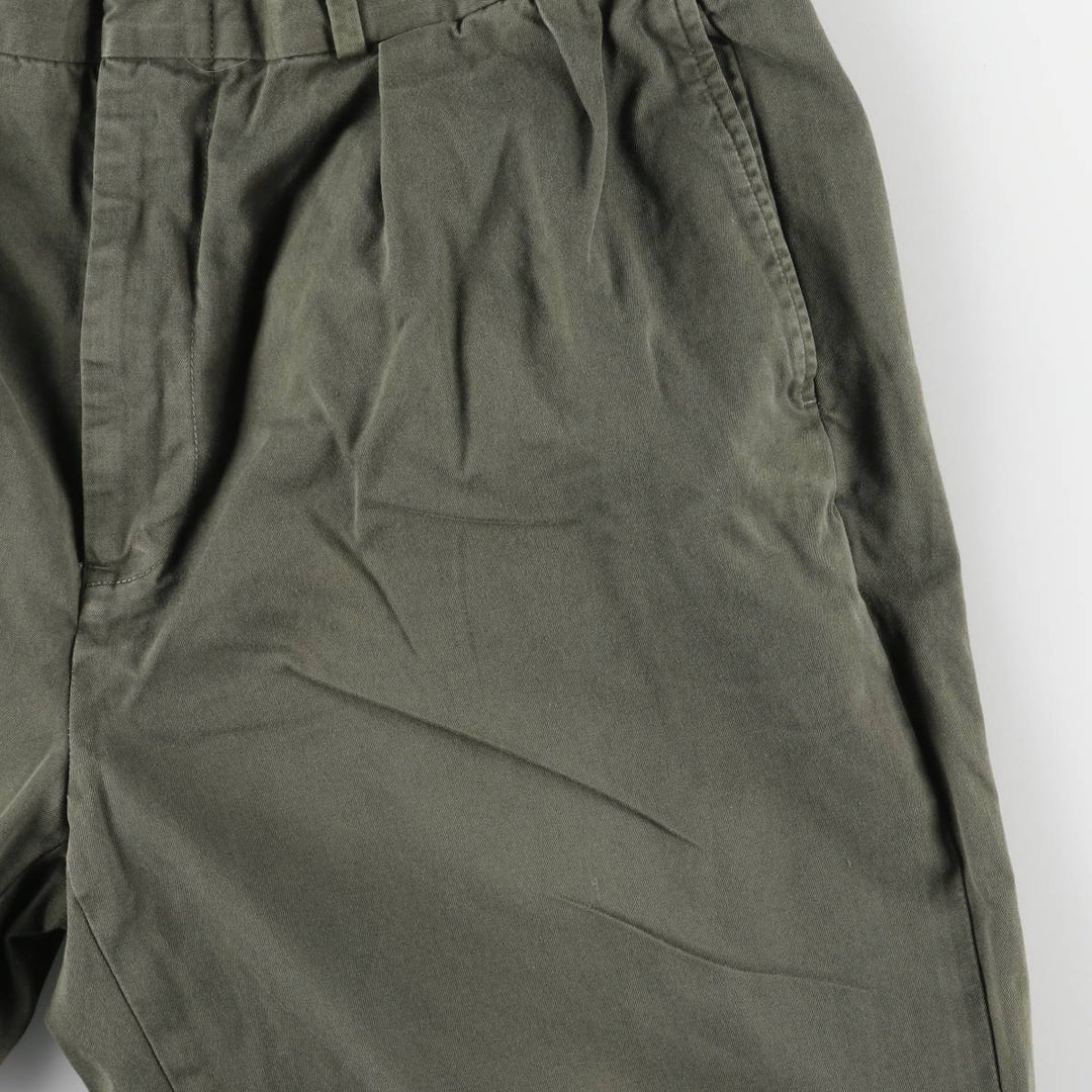 Ralph Lauren POLO by Ralph Lauren Two-pleat Chino Pants for Men, W34 equivalent cotton Khaki type Vintage Second Hand