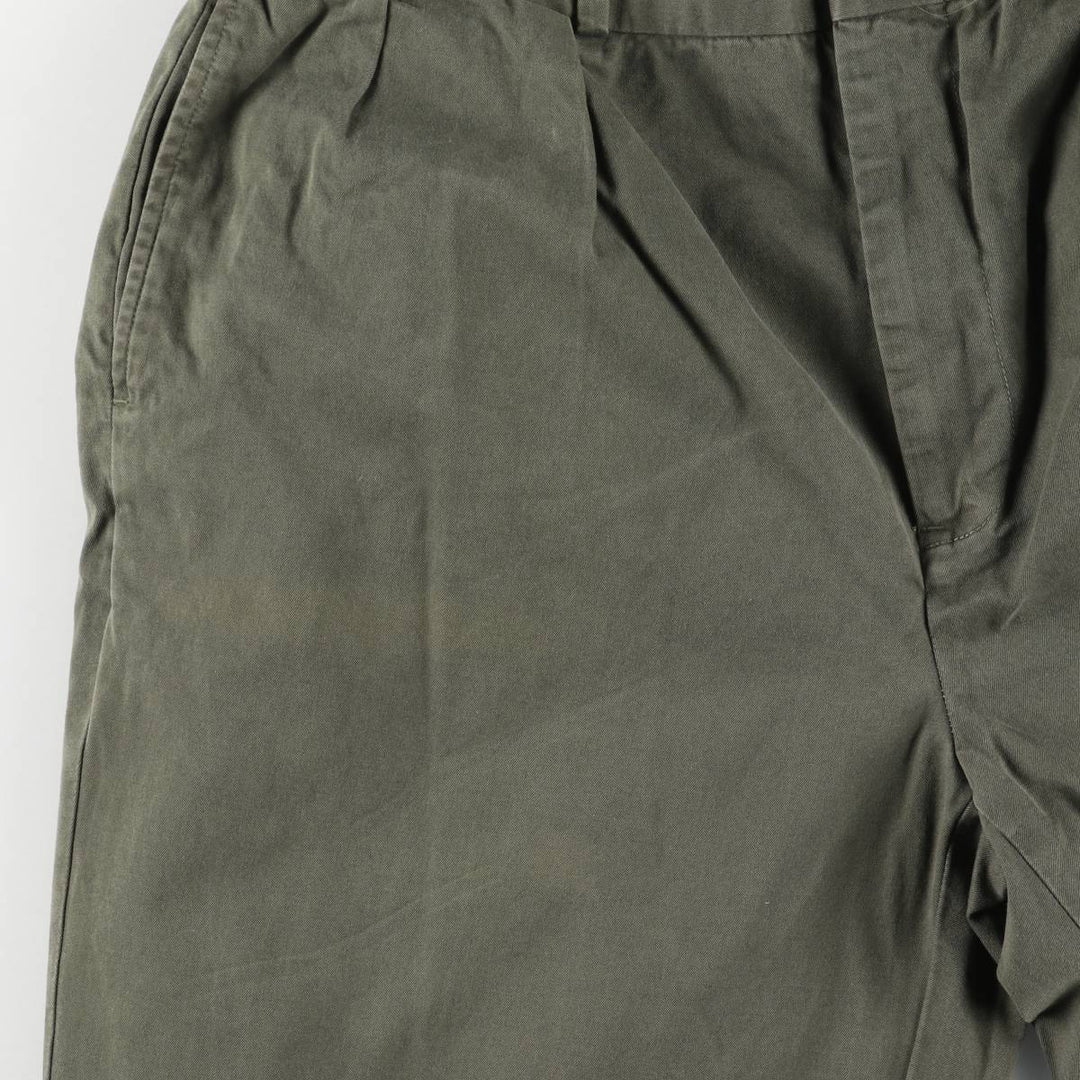 Ralph Lauren POLO by Ralph Lauren Two-pleat Chino Pants for Men, W34 equivalent cotton Khaki type Vintage Second Hand