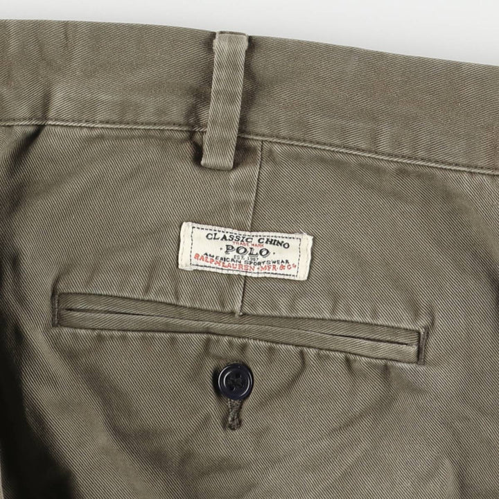 Ralph Lauren POLO by Ralph Lauren Chino Pants Men's W35 equivalent cotton Khaki type Vintage Second Hand