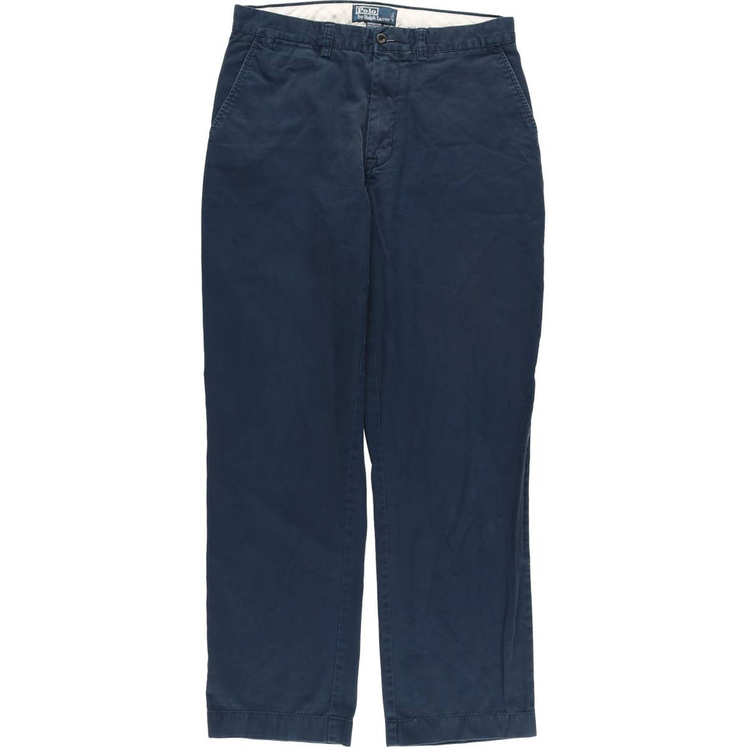 Ralph Lauren POLO by Ralph Lauren SUFFIELD PANT Two-pleat Chino Pants Men's Size W32 cotton navy blue type Vintage Second Hand