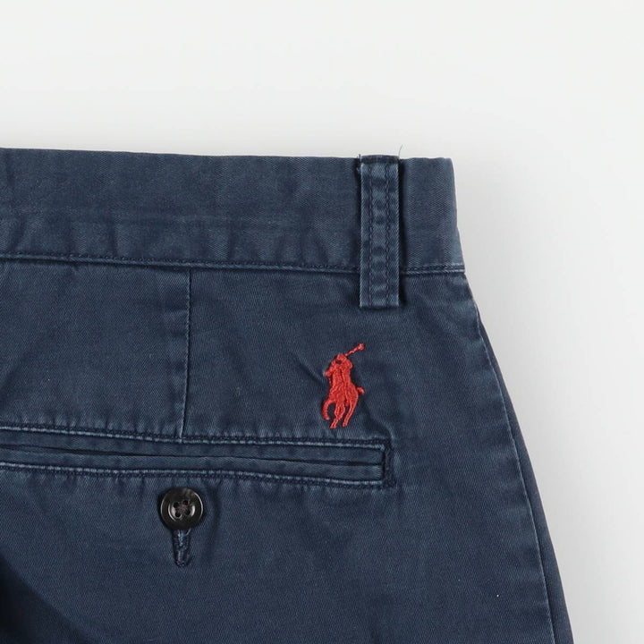 Ralph Lauren POLO by Ralph Lauren SUFFIELD PANT Two-pleat Chino Pants Men's Size W32 cotton navy blue type Vintage Second Hand