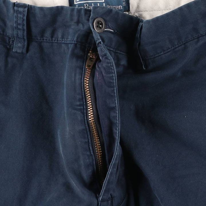 Ralph Lauren POLO by Ralph Lauren SUFFIELD PANT Two-pleat Chino Pants Men's Size W32 cotton navy blue type Vintage Second Hand