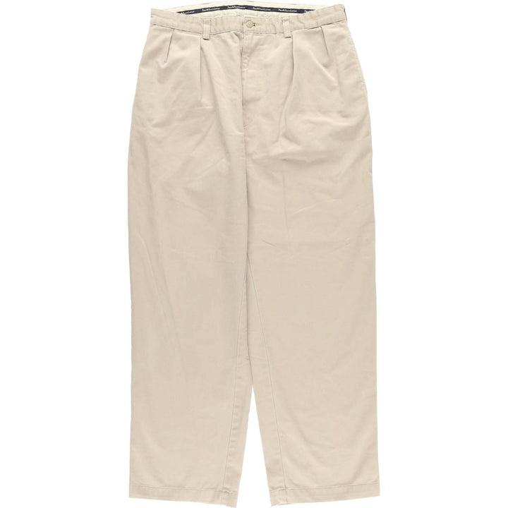 Ralph Lauren Polo Ralph Lauren Two-pleat Chino Pants for Men, W34 equivalent cotton Beige type Vintage Second Hand