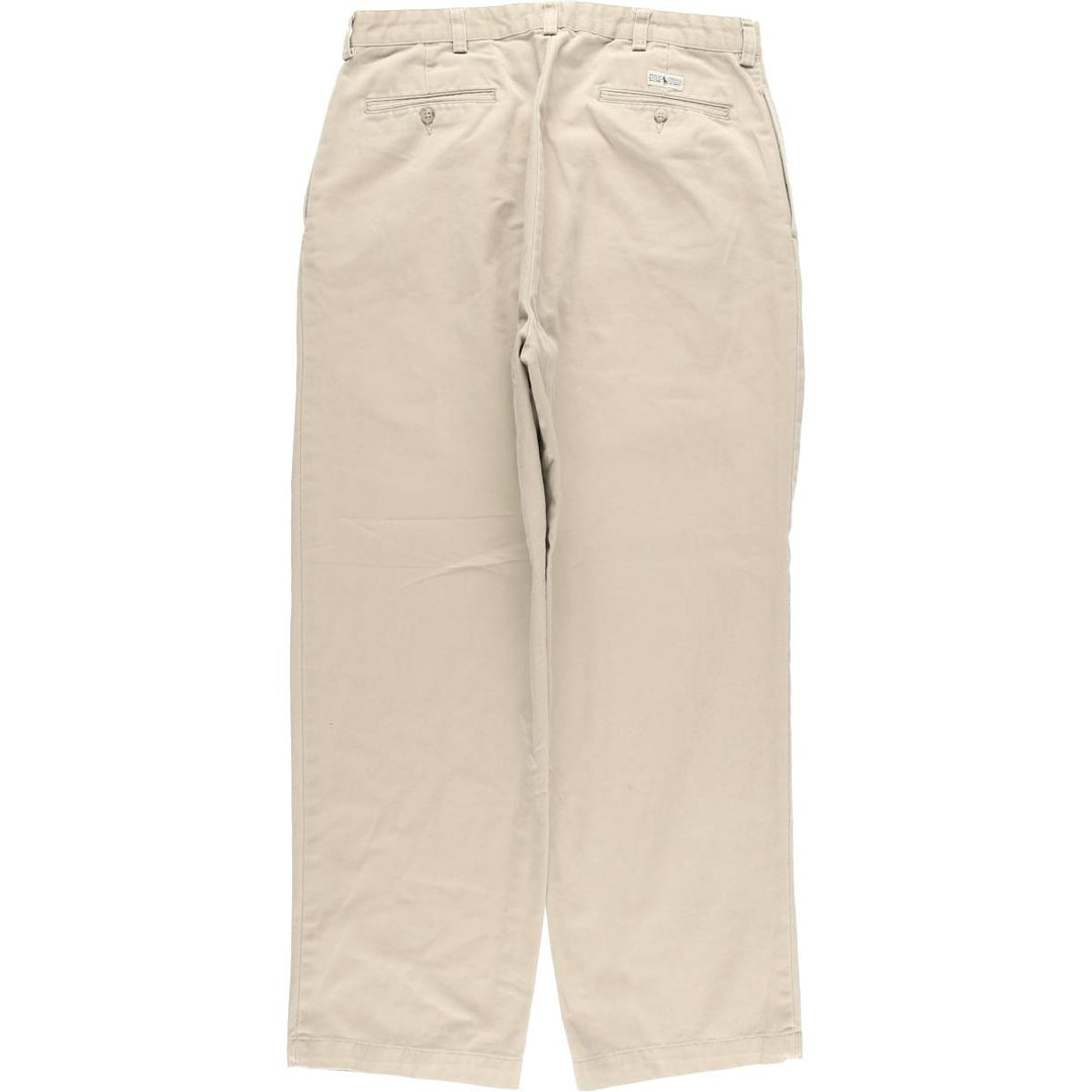Ralph Lauren Polo Ralph Lauren Two-pleat Chino Pants for Men, W34 equivalent cotton Beige type Vintage Second Hand