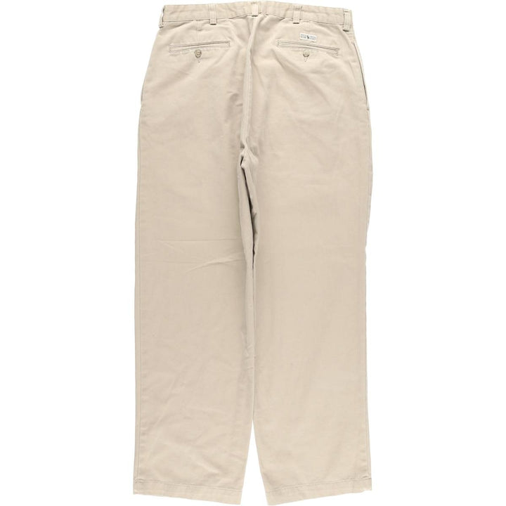 Ralph Lauren Polo Ralph Lauren Two-pleat Chino Pants for Men, W34 equivalent cotton Beige type Vintage Second Hand