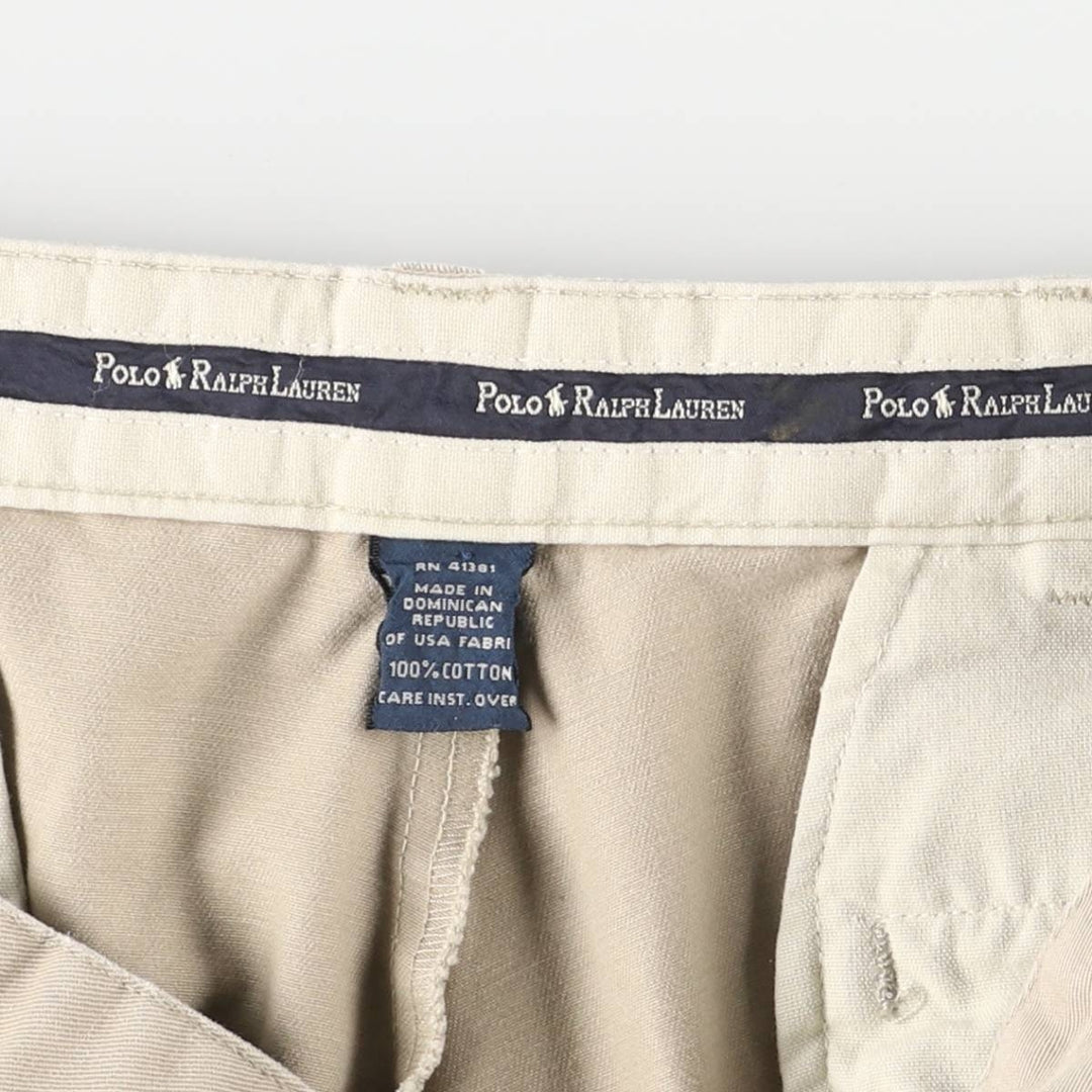 Ralph Lauren Polo Ralph Lauren Two-pleat Chino Pants for Men, W34 equivalent cotton Beige type Vintage Second Hand