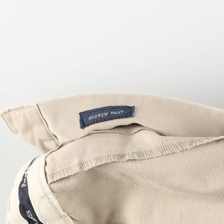 Ralph Lauren Polo Ralph Lauren Two-pleat Chino Pants for Men, W34 equivalent cotton Beige type Vintage Second Hand
