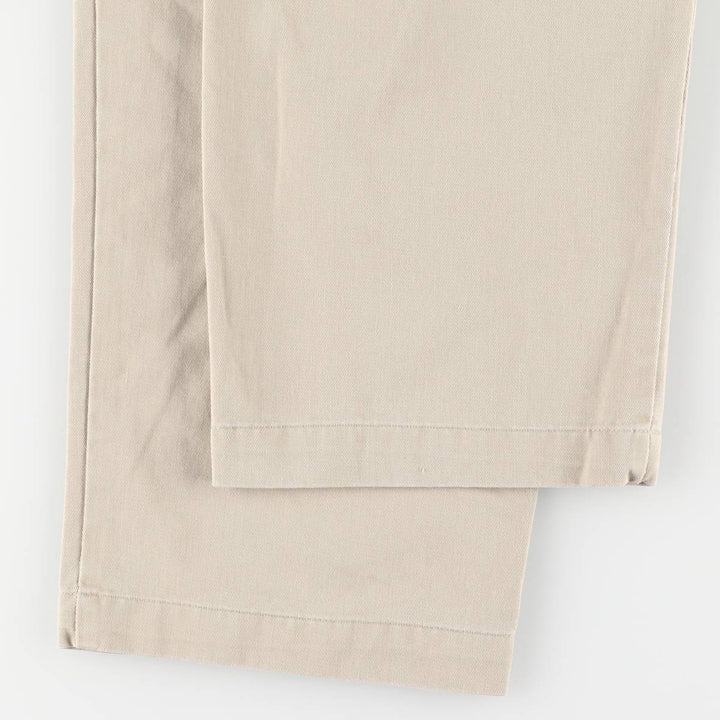 Ralph Lauren Polo Ralph Lauren Two-pleat Chino Pants for Men, W34 equivalent cotton Beige type Vintage Second Hand
