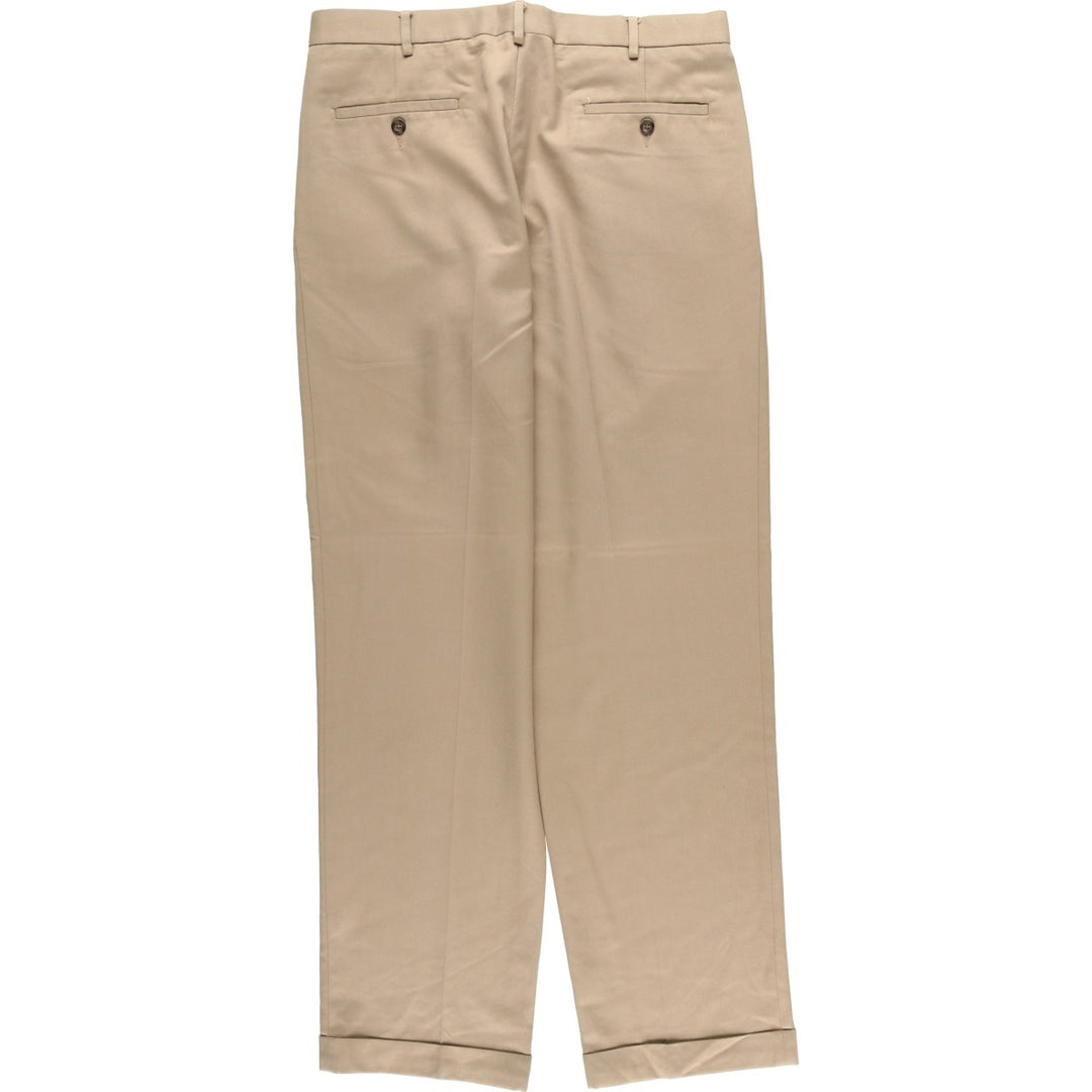 Dockers Two-pleat Slacks, Men's, Size W35 Viscose Khaki type beige Vintage Second Hand