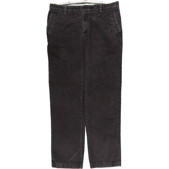 90s-00'S Vintage LLBean Classic Fit Corduroy Pants, Men's, Size 36 cotton Charcoal Vintage Second Hand