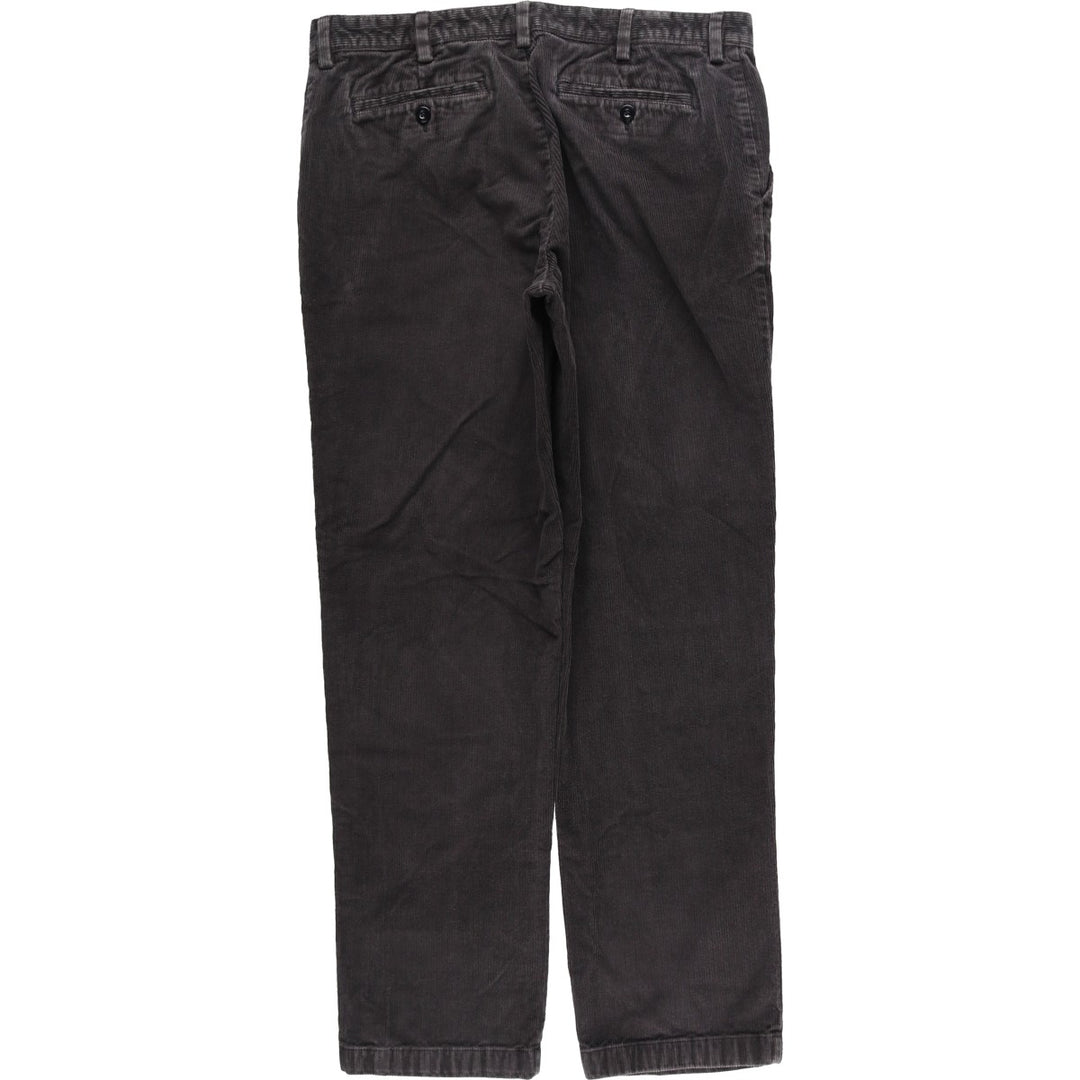 90s-00'S Vintage LLBean Classic Fit Corduroy Pants, Men's, Size 36 cotton Charcoal Vintage Second Hand