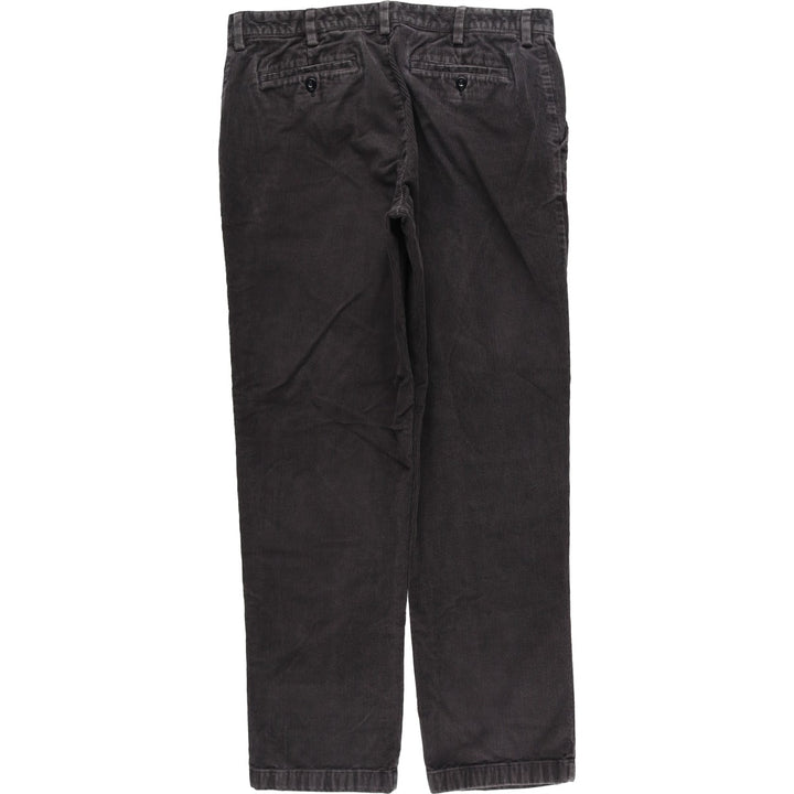 90s-00'S Vintage LLBean Classic Fit Corduroy Pants, Men's, Size 36 cotton Charcoal Vintage Second Hand