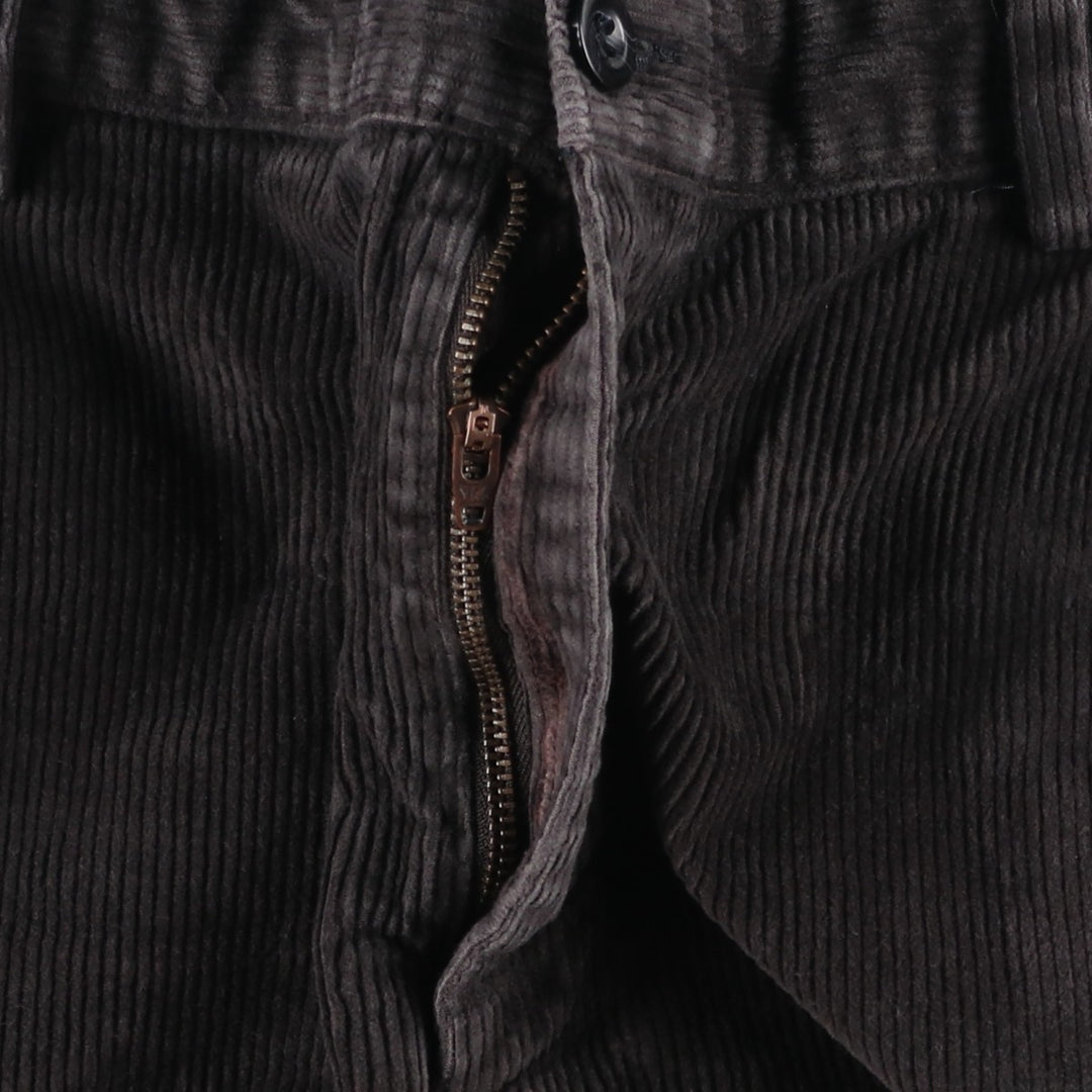 90s-00'S Vintage LLBean Classic Fit Corduroy Pants, Men's, Size 36 cotton Charcoal Vintage Second Hand