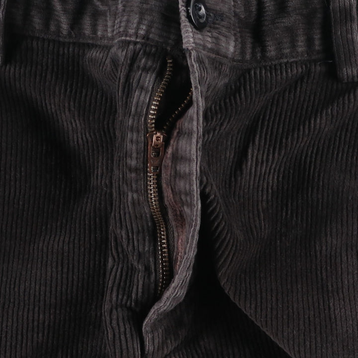 90s-00'S Vintage LLBean Classic Fit Corduroy Pants, Men's, Size 36 cotton Charcoal Vintage Second Hand