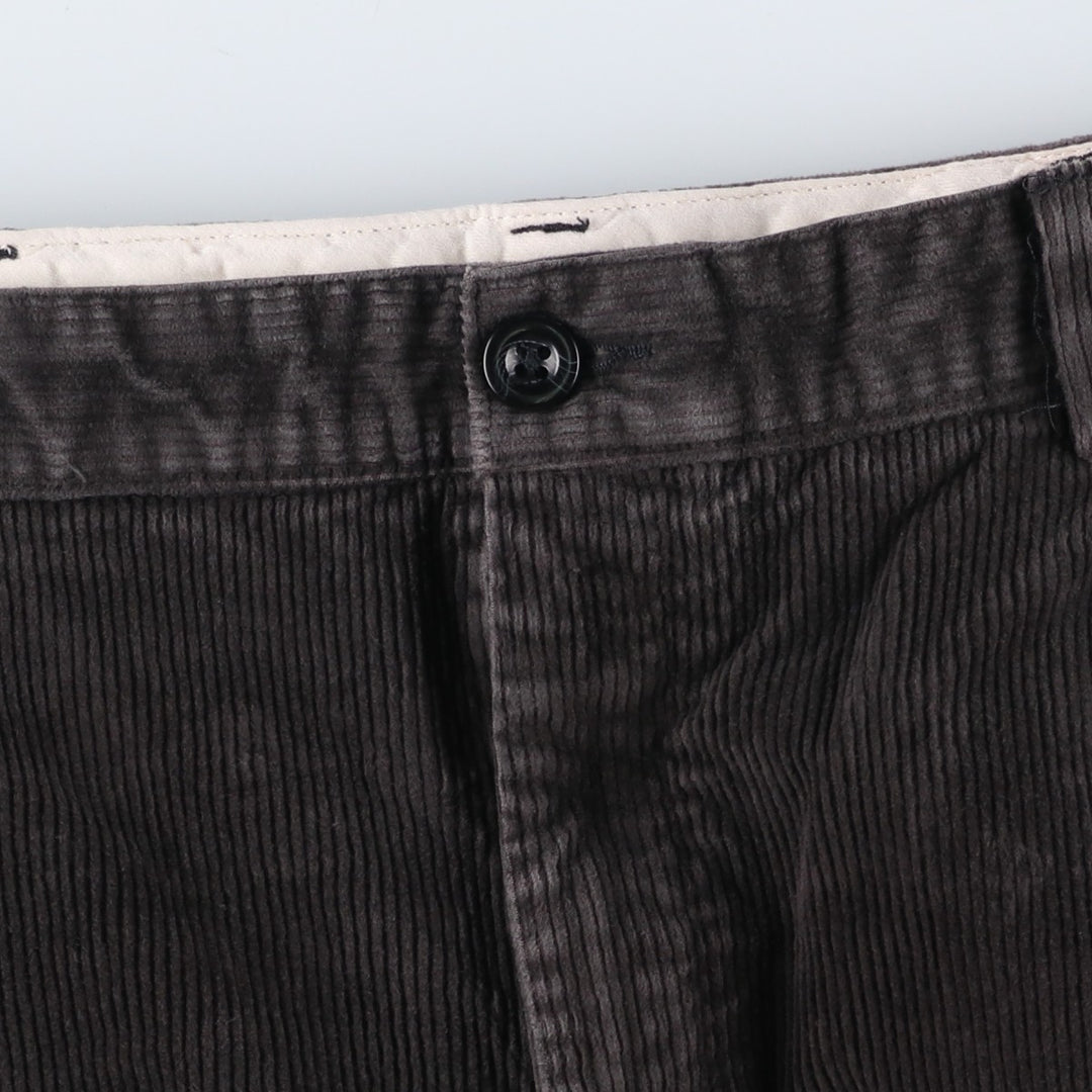 90s-00'S Vintage LLBean Classic Fit Corduroy Pants, Men's, Size 36 cotton Charcoal Vintage Second Hand