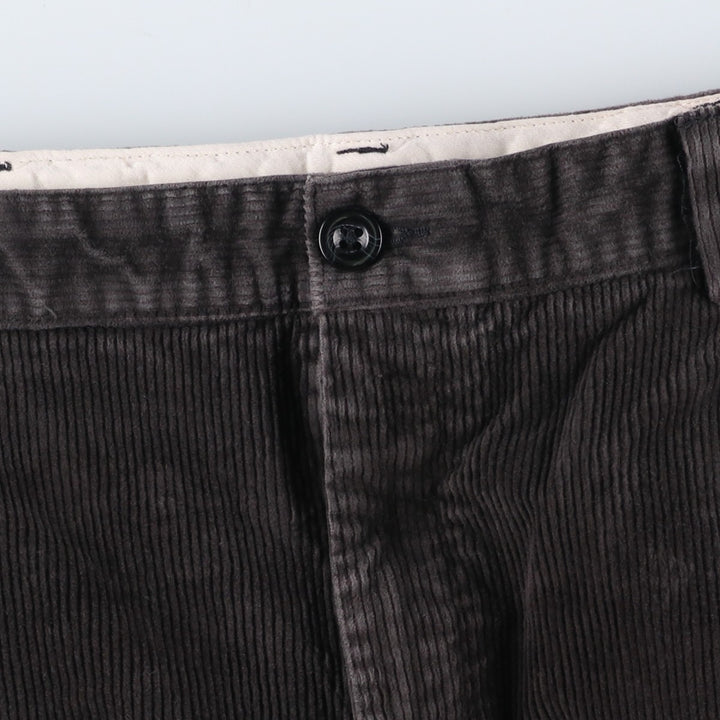 90s-00'S Vintage LLBean Classic Fit Corduroy Pants, Men's, Size 36 cotton Charcoal Vintage Second Hand