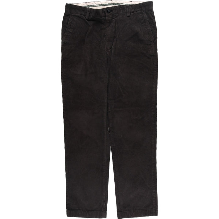 90s-00'S Vintage LLBean Classic Fit Corduroy Pants, Men's, Size 36 Organic cotton Charcoal Vintage Second Hand