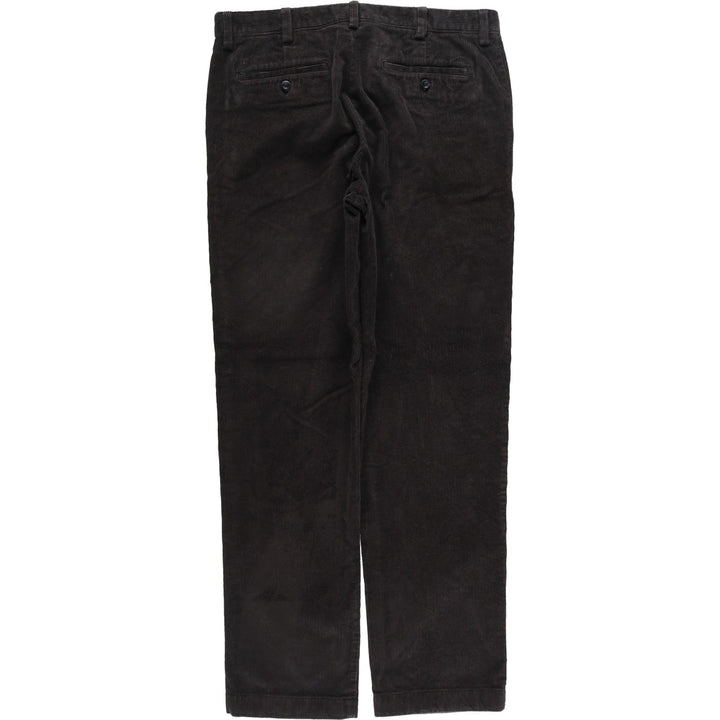90s-00'S Vintage LLBean Classic Fit Corduroy Pants, Men's, Size 36 Organic cotton Charcoal Vintage Second Hand