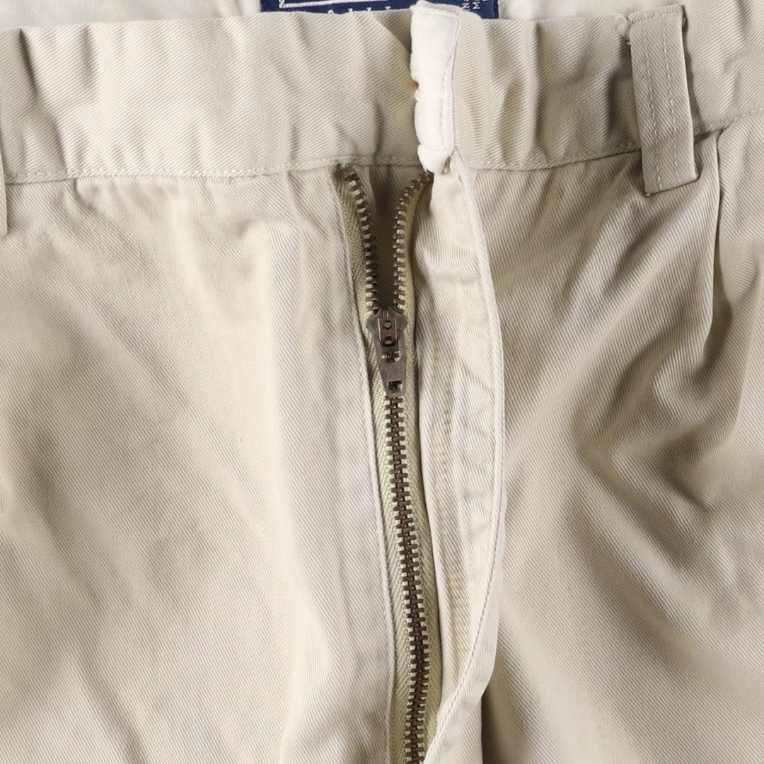 Ralph Lauren POLO by Ralph Lauren HAMMOND PANT, two-pleat chino pants, men's w35 equivalent cotton Beige type Vintage Second Hand